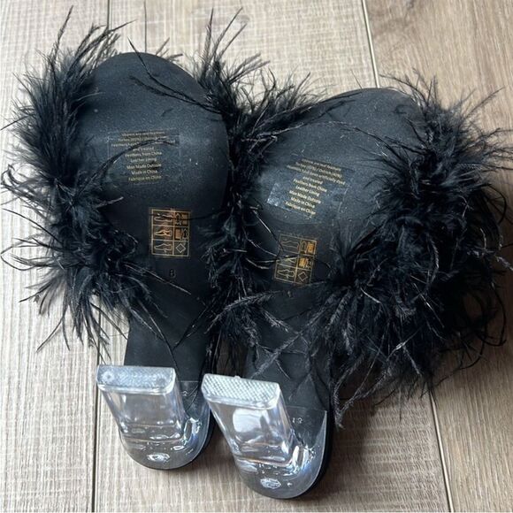 Jeffrey Campbell Free People Daisy Black Heel Feathers US 8 - Picture 6 of 7